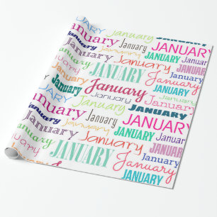 Papier Cadeau Anniversaire mois janvier