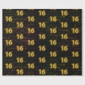 Papier Cadeau Anniversaire Neon 16 Connexion en brique (Plat)