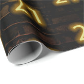 Papier Cadeau Anniversaire Neon 21 Connexion en brique (Coin rond)