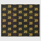 Papier Cadeau Anniversaire Neon 25 Connexion en brique (Plat)
