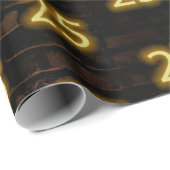 Papier Cadeau Anniversaire Neon 25 Connexion en brique (Coin rond)