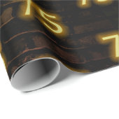 Papier Cadeau Anniversaire Neon 75 Connexion Brick (Coin rond)