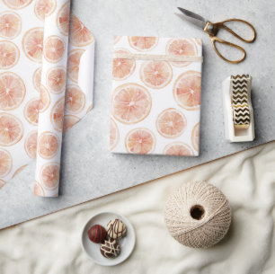 Papier Cadeau Anniversaire Pamplemousse Rose