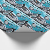 Papier Cadeau Anniversaire, papa, 55 Chevy Belaire, enveloppe de (Coin)