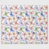 Papier Cadeau Anniversaire Papillon Violet (Plat)