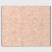 Papier Cadeau Anniversaire Peach White Dots (Plat)