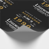 Papier Cadeau Anniversaire personnalisé 1990 Ajouter Votre Nom L (Coin)