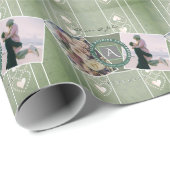 Papier Cadeau Anniversaire personnalisé 2 photos+Modèles (Coin rond)