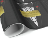 Papier Cadeau Anniversaire personnalisé Ajouter un nom (Coin rond)