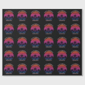 Papier Cadeau Anniversaire personnalisé Coucher de soleil sur la (Plat)