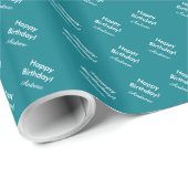 Papier Cadeau Anniversaire personnalisé de Bourgogne (Coin rond)