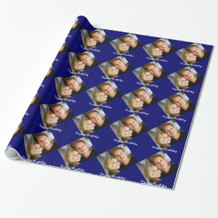Papier Cadeau Anniversaire personnalisé de famille de photo