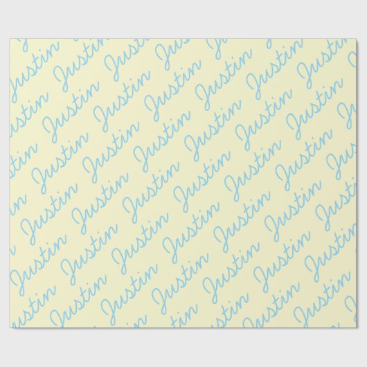 Papier Cadeau Anniversaire Personnalisé Nom de la fête Papier d' (Plat)