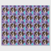 Papier Cadeau Anniversaire personnalisé Saint Bernard  (Plat)