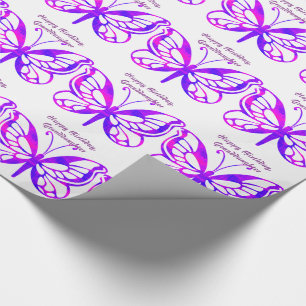 Papier Cadeau Anniversaire, petite-fille, enveloppe de cadeau de