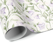 Papier Cadeau Anniversaire Plutôt Violet Floral (Coin rond)