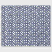 Papier Cadeau Anniversaire Points Blancs Bleus (Plat)