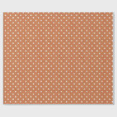 Papier Cadeau Anniversaire points crème orange (Plat)