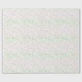 Papier Cadeau Anniversaire points de confettis rose vert (Plat)