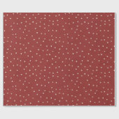 Papier Cadeau Anniversaire Points Rouges Blancs (Plat)