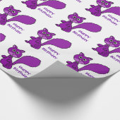 Papier Cadeau Anniversaire pourpre Giftwrap d'écureuil (Coin)