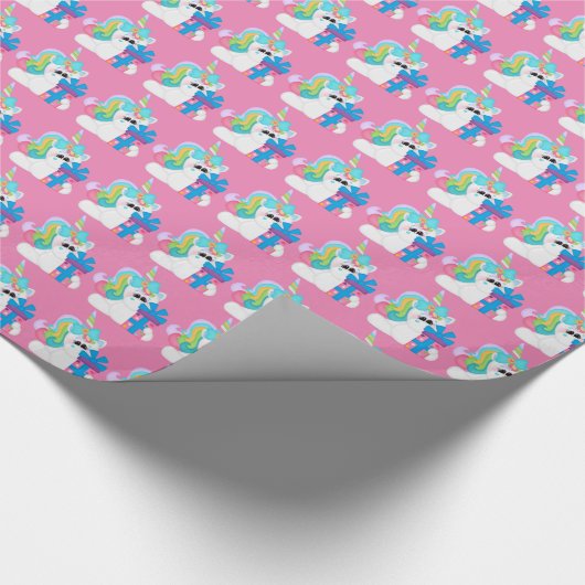 Papier Cadeau Anniversaire Présent Unicorn filles emballage papi (Coin)