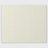 Papier Cadeau Anniversaire Rayures Blanches Jaune Clair (Plat)