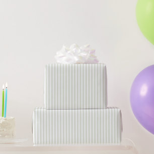 Papier Cadeau Anniversaire Rayures Blanches Menthe