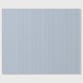 Papier Cadeau Anniversaire Rayures Blanches Minces Bleu Chic (Plat)