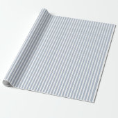 Papier Cadeau Anniversaire Rayures Bleu Blanc (Déroulé)