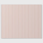 Papier Cadeau Anniversaire Rayures Roses (Plat)