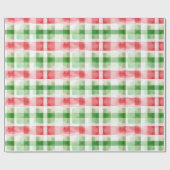 Papier Cadeau Anniversaire Rayures Rouges Vertes Blanches (Plat)