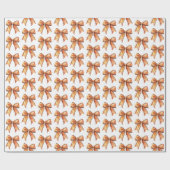 Papier Cadeau Anniversaire Rubans Orange (Plat)