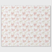 Papier Cadeau Anniversaire Rubans Roses (Plat)