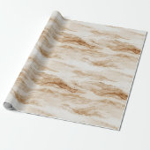 Papier Cadeau Anniversaire Sable de Plage Crème (Déroulé)