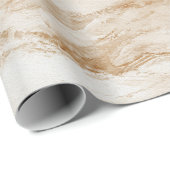 Papier Cadeau Anniversaire Sable de Plage Crème (Coin rond)