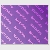 Papier Cadeau Anniversaire (violet) (Plat)