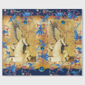 PAPIER CADEAU ANNONCE ANGEL PARCHEMENT FLORAL DE NOËL (Plat)