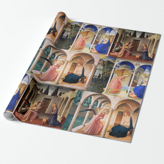 Papier Cadeau ANNONCE de Fra Beato Angelico Noël Wrapp (Déroulé)