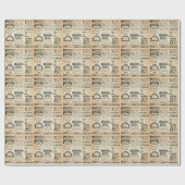 Papier Cadeau Annonce de journal français 1897 (Plat)