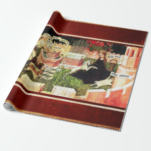 PAPIER CADEAU ANNONCE EN TANT QUE CHASSE MYSTIQUE D'UNICORN