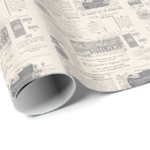 Papier Cadeau Annonce petite vintage (Coin rond)