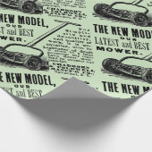 Papier Cadeau Annonce vintage de tondeuse à gazon (Coin)