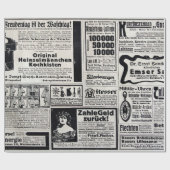 Papier Cadeau Annonces typiques en allemand dans une nouvelle Eu (Plat)