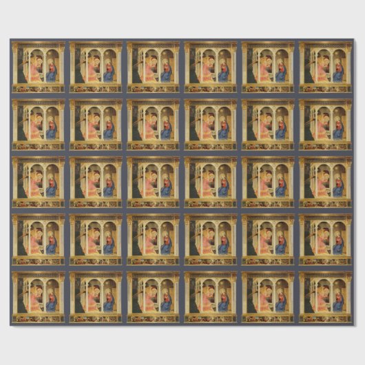Papier Cadeau Annunciation by Fra Angelico, Renaissance Fine Art (Plat)