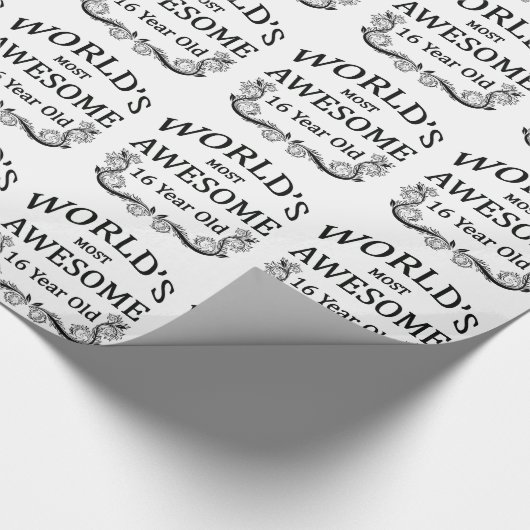 Papier Cadeau Ans les plus impressionnants du monde 16 (Coin)