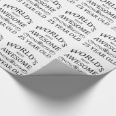 Papier Cadeau Ans les plus impressionnants du monde 25 (Coin)