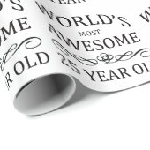 Papier Cadeau Ans les plus impressionnants du monde 25 (Coin rond)