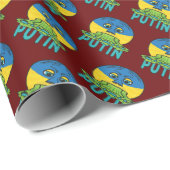 Papier Cadeau Anti Poutine Pro Ukraine (Coin rond)