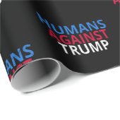 Papier Cadeau Anti-Trump - Humains contre Trump (Coin rond)